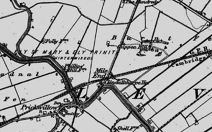 Old map of Mile End in 1898