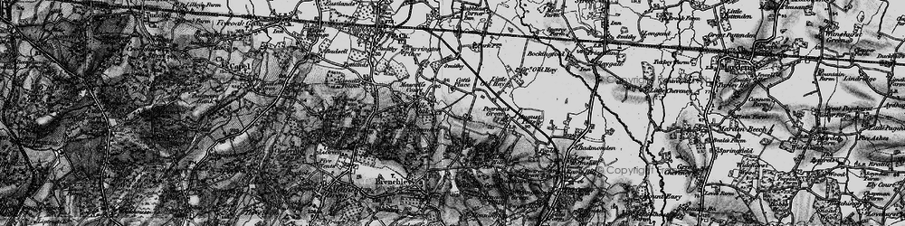 Old map of Mile Oak in 1895