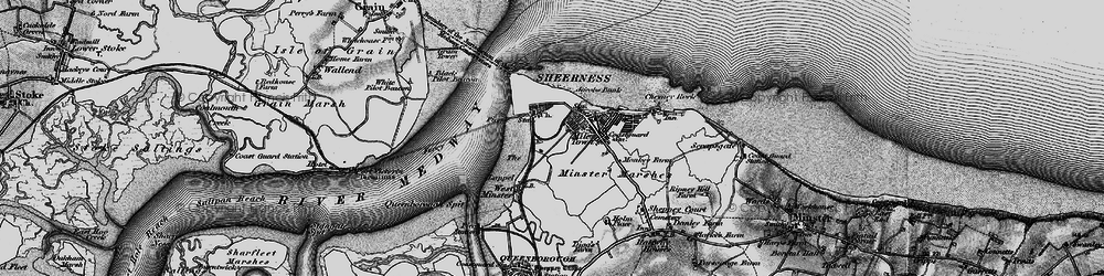 Old map of Mile Town in 1895