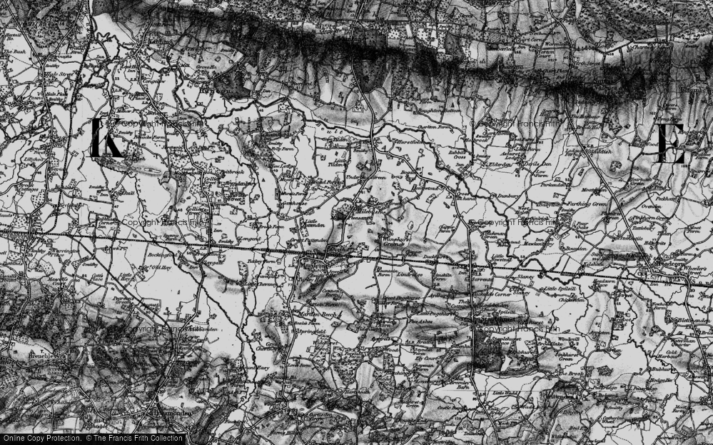 Old Map of Milebush, 1895 in 1895