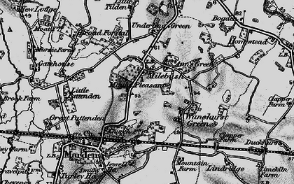 Old map of Milebush in 1895