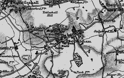 Old map of Burwood Hall in 1898