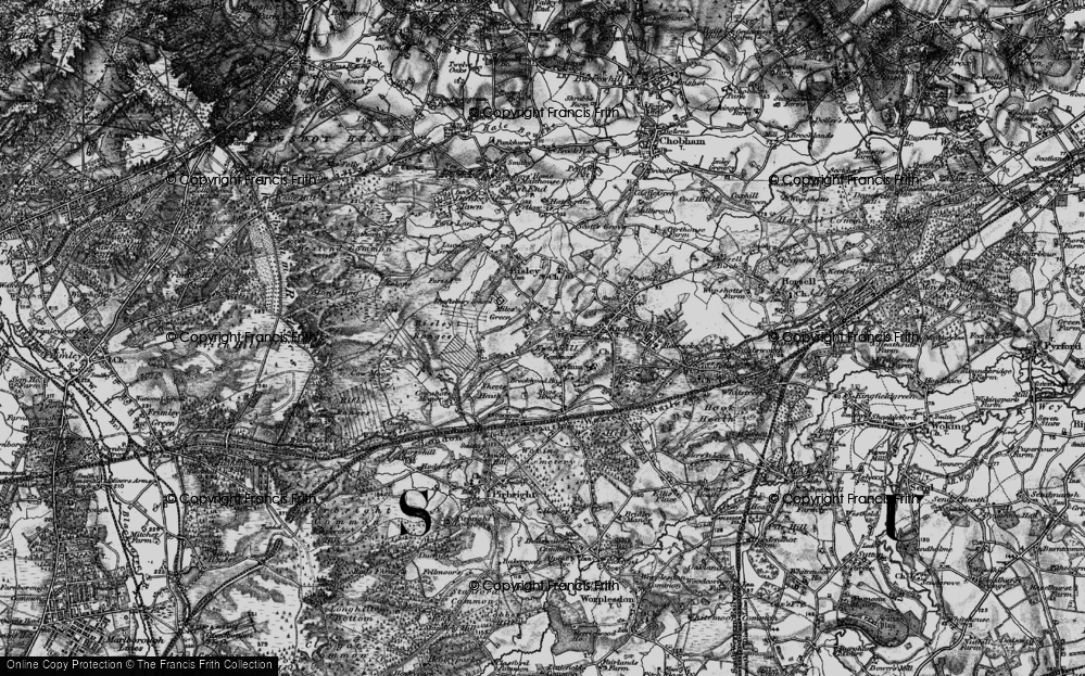 Old Map of Miles Green, 1896 in 1896