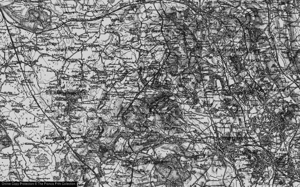 Old Map of Miles Green, 1897 in 1897