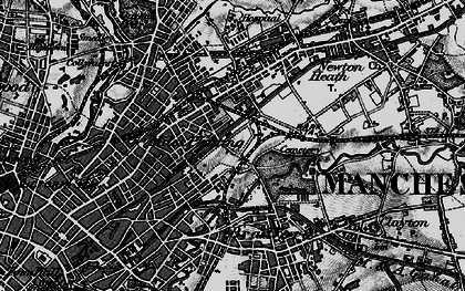 Old map of Miles Platting in 1896