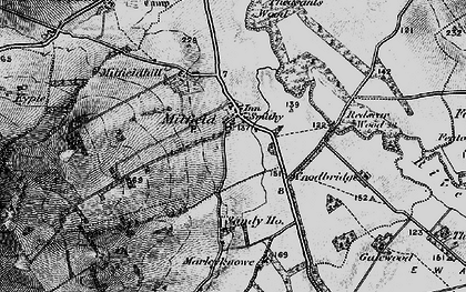 Old map of Milfield in 1897