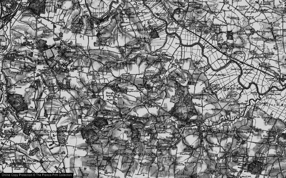 Old Map of Mill Common, 1898 in 1898