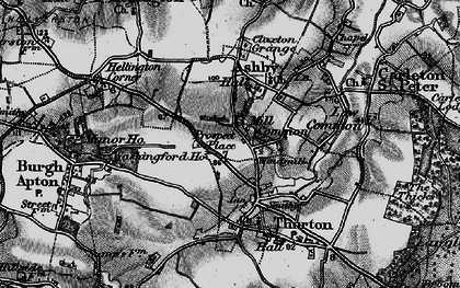 Old map of Mill Common in 1898