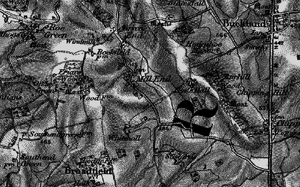 Old map of Mill End in 1896