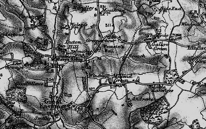 Old map of Mill End Green in 1895
