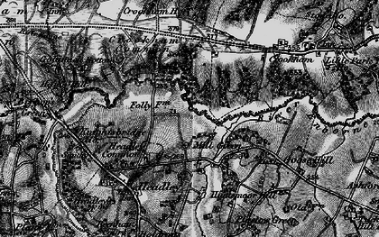 Old map of Crookham Common in 1895