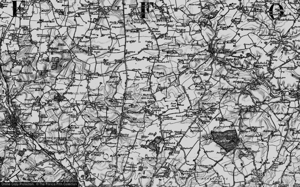 Old Map of Mill Green, 1898 in 1898