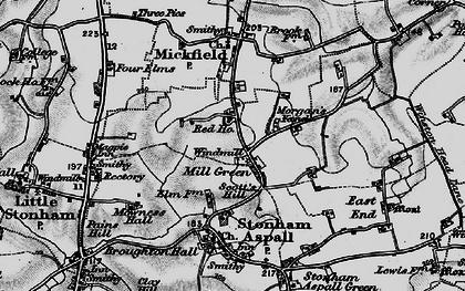 Old map of Mill Green in 1898