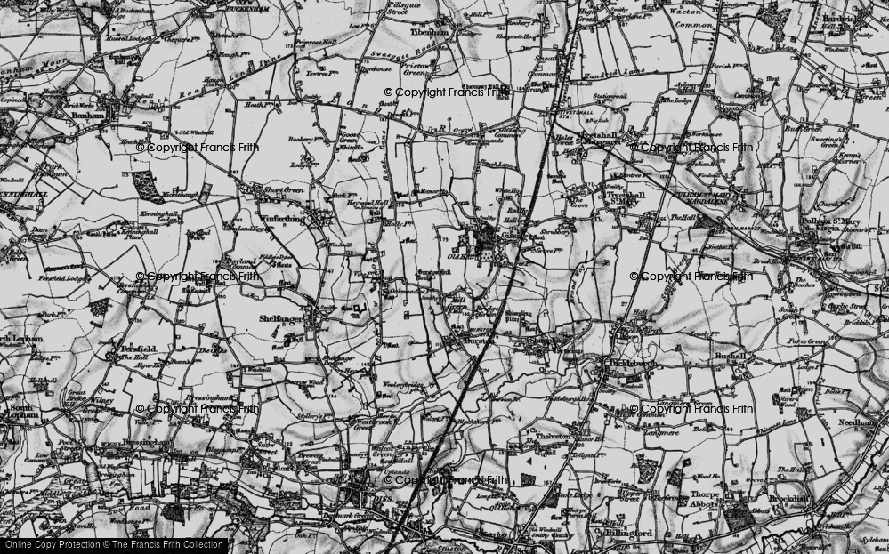 Old Map of Mill Green, 1898 in 1898