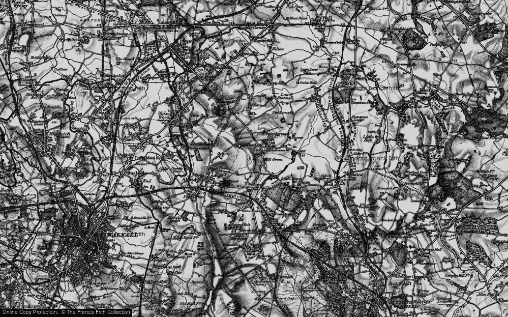 Old Map of Mill Green, 1899 in 1899