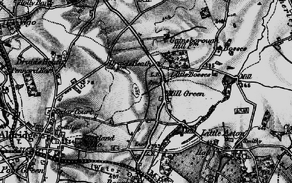 Old map of Mill Green in 1899
