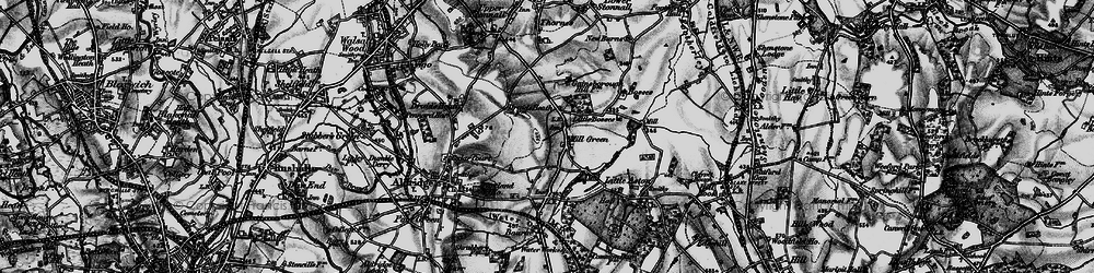 Old map of Mill Green in 1899