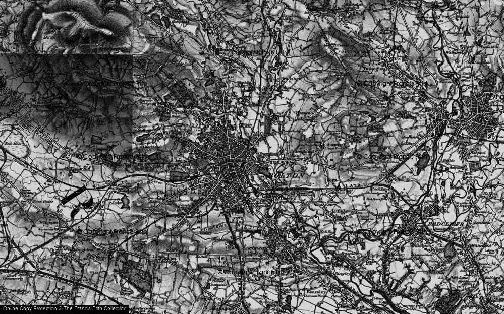 Old Map of Mill Hill, 1896 in 1896