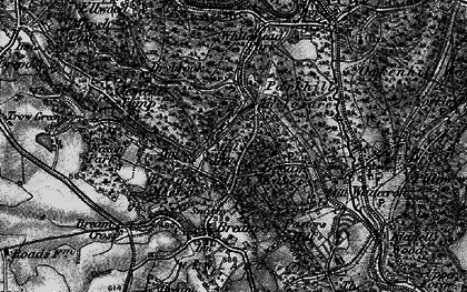 Old map of Mill Hill in 1896