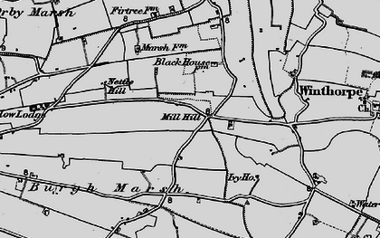 Old map of Mill Hill in 1898