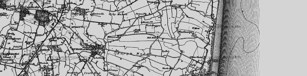 Old map of Mill Hill in 1898