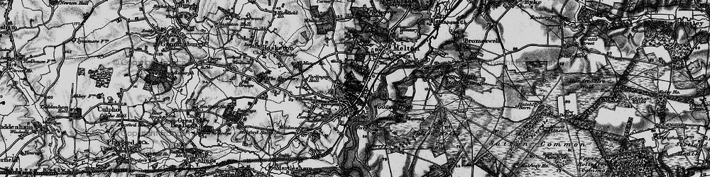 Old map of Little Sutton Hoo in 1896