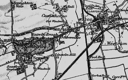 Old map of Broughton Lane Plantation in 1895