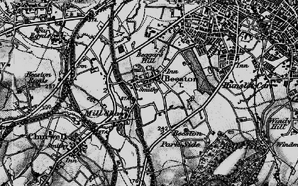 Old map of Mill Shaw in 1896