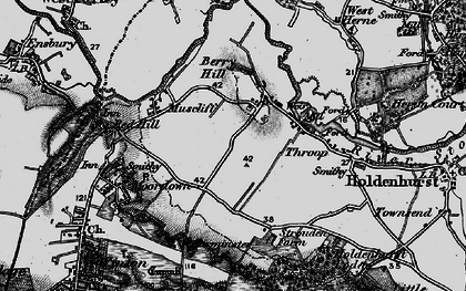 Old map of Mill Throop in 1895