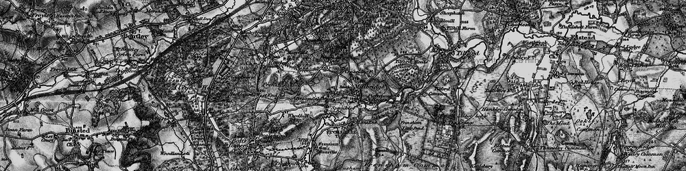 Old map of Broomfields in 1895