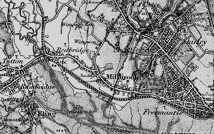 Old map of Millbrook in 1895