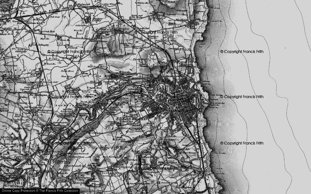 Old Map of Millfield, 1898 in 1898