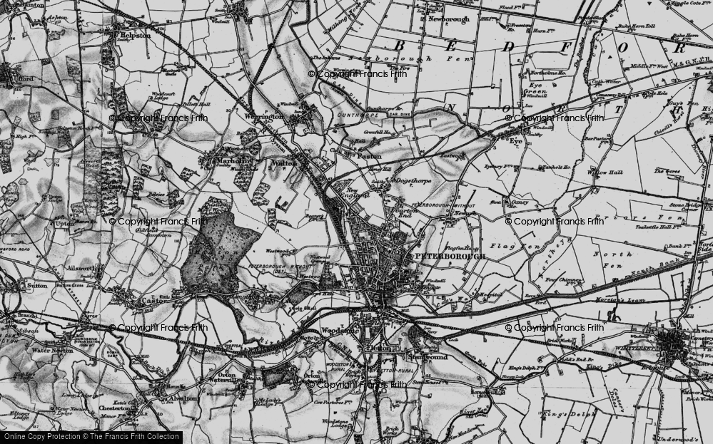 Old Map of Millfield, 1898 in 1898