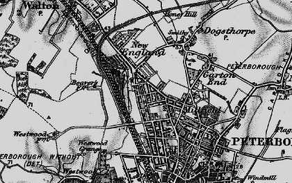 Old map of Millfield in 1898