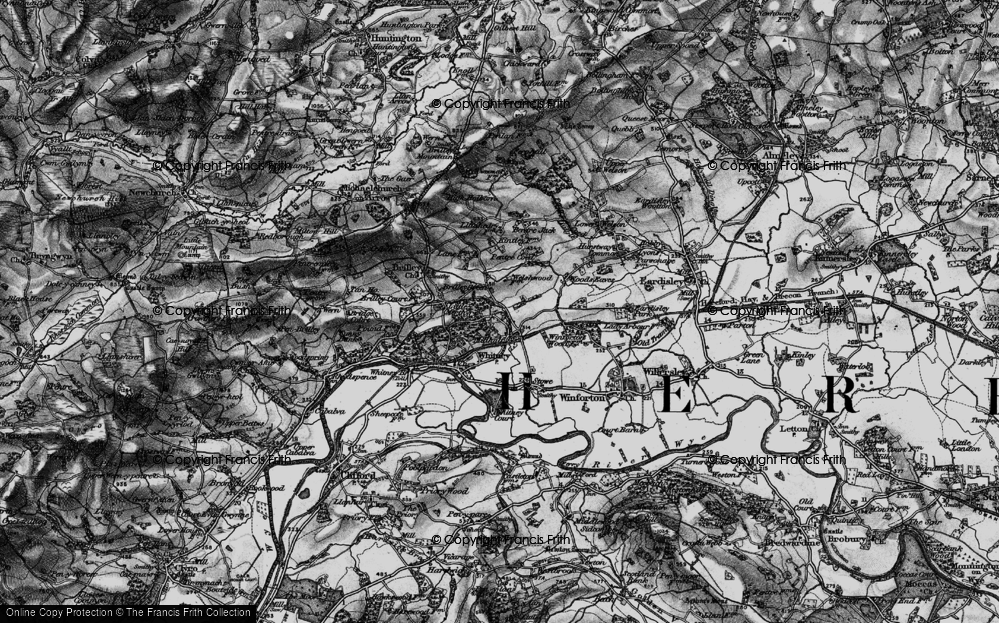 Old Map of Millhalf, 1896 in 1896