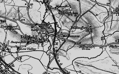 Old map of Middlewood Hall in 1896