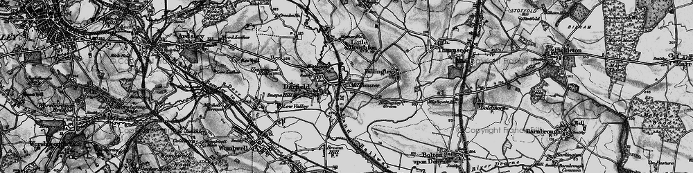 Old map of Middlewood Hall in 1896