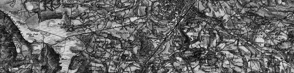 Old map of Millhouses in 1896