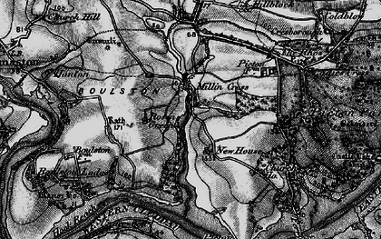 Old map of Millin Cross in 1898