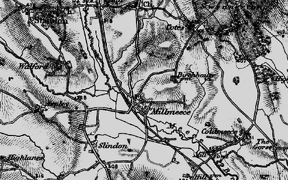 Old map of Millmeece in 1897