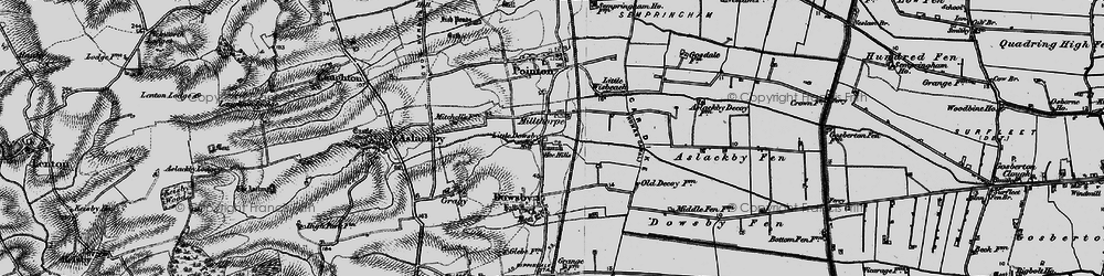 Old map of Millthorpe in 1898
