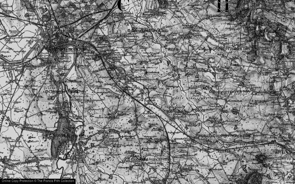 Old Map of Milners Heath, 1897 in 1897