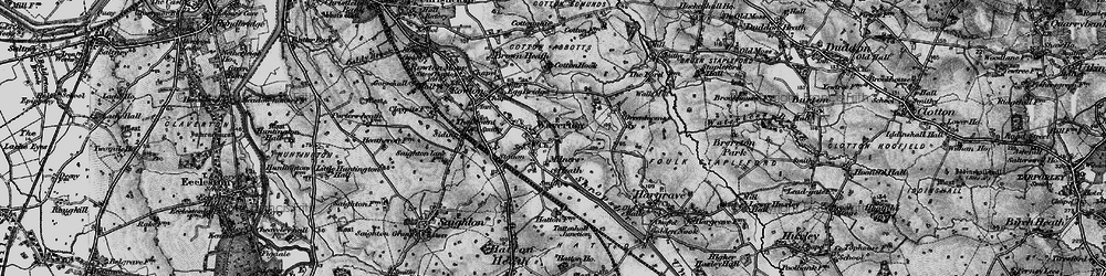 Old map of Milners Heath in 1897