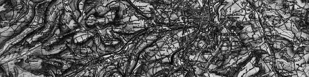 Old map of Milnsbridge in 1896