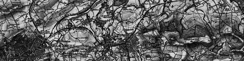 Old map of Milnshaw in 1896