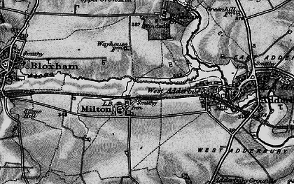 Old map of Bloxham Grove in 1896