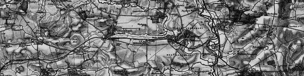 Old map of Bloxham Grove in 1896