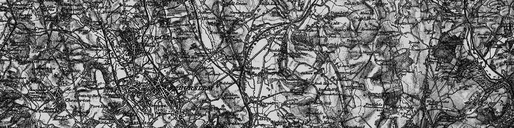 Old map of Baddeley Edge in 1897