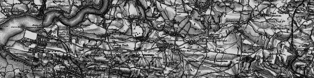 Old map of Milton in 1898