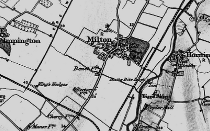 Old map of Milton in 1898